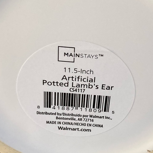 ❌SOLD Farmhouse Faux Lamb's Ear Ceramic Planter - Picture 7 of 7